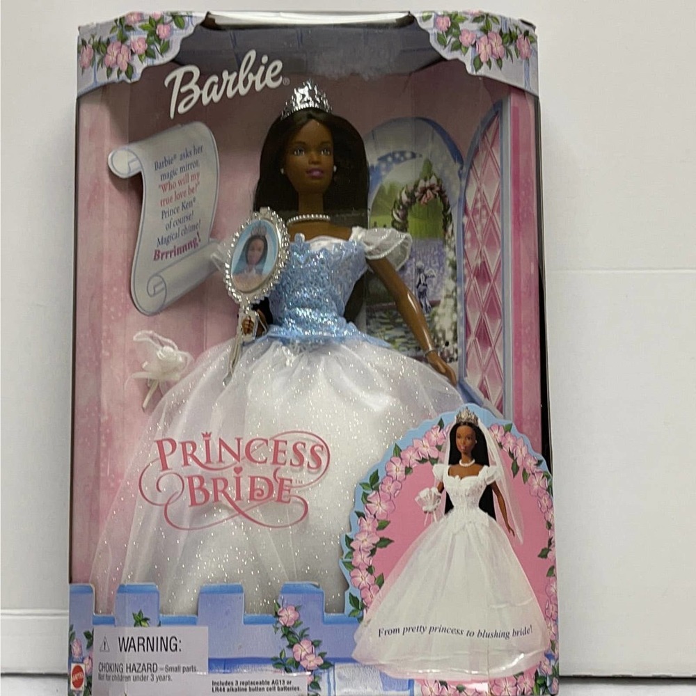 Mattel 2000 African American Princess Bride Barbie #28252 - Picture 5 of 8
